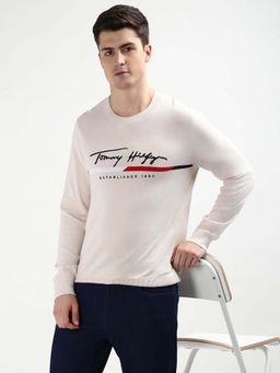 Tommy Hilfiger - Off White Logan Logo Sweater