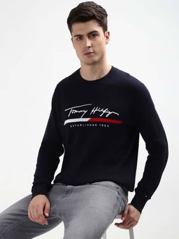 Tommy Hilfiger - Navy Blue Logan Logo Sweater