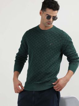 Tommy Hilfiger - Allover Monogram Green Sweater