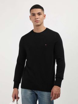 Tommy Hilfiger - Lambswool Black Solid Sweater