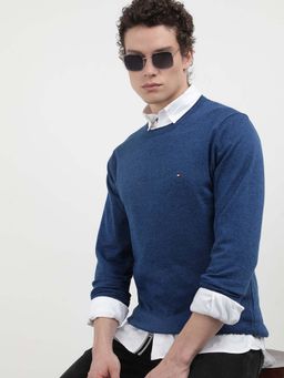 Tommy Hilfiger - Mouline Organic Cotton Blue Sweater