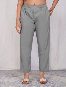Zuri - Grey Women's Comfort Fit Premium Cotton Pant