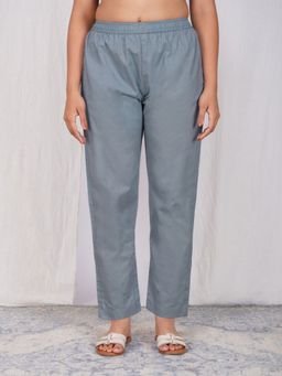 Zuri - Grey Women's Comfort Fit Premium Cotton Pant