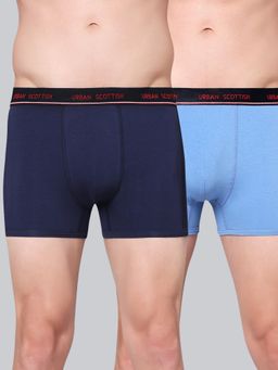 Urban Scottish - Men Multicolour Solid Cotton Stretch Trunks (Pack of 2)
