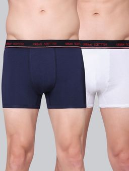 Urban Scottish - Men Multicolour Solid Cotton Stretch Trunks (Pack of 2)