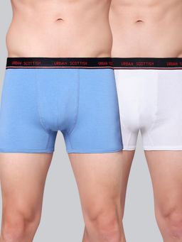 Urban Scottish - Men Multicolour Solid Cotton Stretch Trunks (Pack of 2)