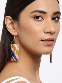 Blueberry - Multi Beaded Detailing Drop Earring