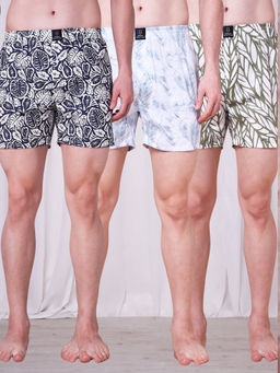 Urban Scottish - Men Cotton Multicolor Printed Boxers (Pack of 3)