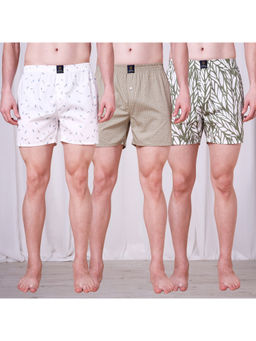 Urban Scottish - Multicolor Men Cotton Printed Boxers (Pack of 3)