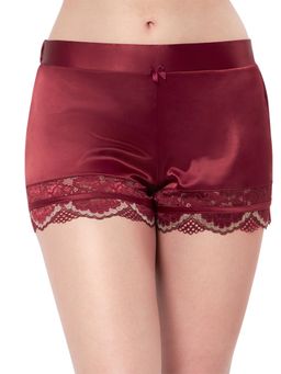 Amante - Solid Mid Rise Above Knee Shorts Red