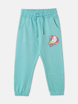 R&B - Green Regular Girls Joggers