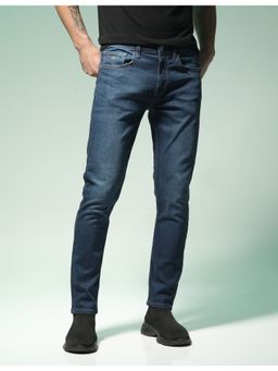 Flying Machine - Men Slash Straight Dark Wash Jeans