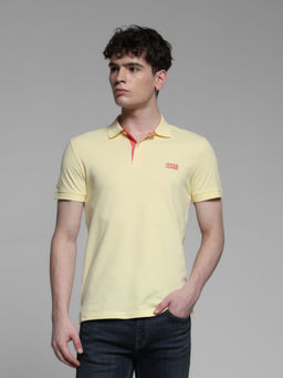 Jack & Jones - Yellow Slim Fit Polo T-Shirt