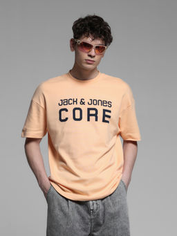 Jack & Jones - Orange Oversized Fit T-Shirt