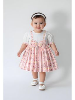 Bella Moda - Pink Printed Knee Length Dress