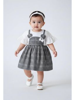 Bella Moda - White Printed Knee Length Dress