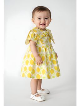 Bella Moda - Yellow Printed Knee Length Dress