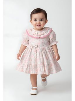 Bella Moda - Pink Printed Knee Length Dress