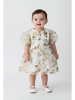 Bella Moda - White Floral Knee Length Dress