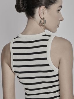 VERO MODA - White Striped Tank Top