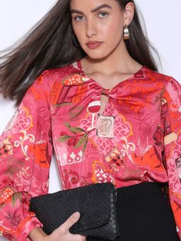 VERO MODA - Pink Printed Long Sleeve Top