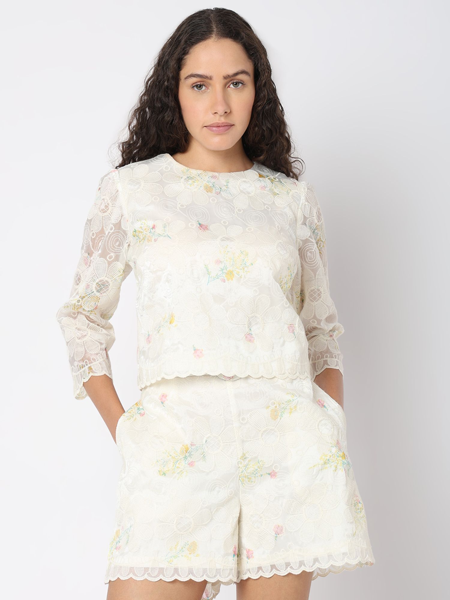 Buy Stylish Lace White Tops Collection At Best Prices Online