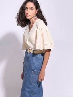 VERO MODA - Beige Cotton Top