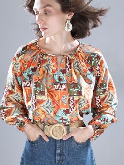 VERO MODA - Rust Printed Top