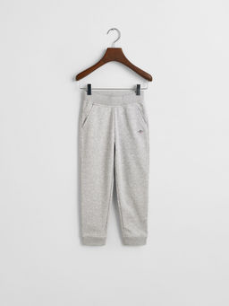 GANT - Boys Grey Solid Regular Fit Mid Rise Shield Joggers