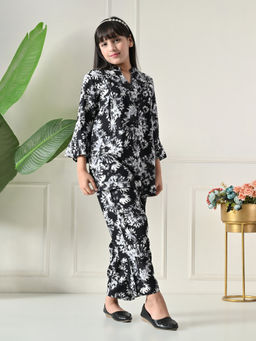 Bella Moda - Cotton Black Printed Top & Coordinating Pant