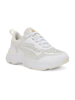 Puma - Cassia Laser Cut Women White Sneakers