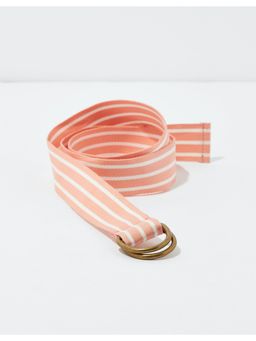 American Eagle - Women Orange Striped Web Belt