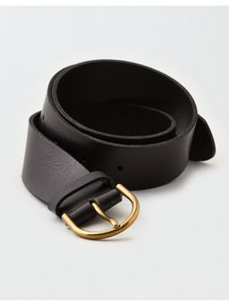 American Eagle - Women Black High-Waisted Leather Belt