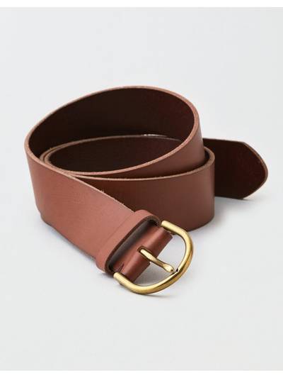 Women Brown High-Waisted Leather Belt