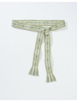 American Eagle - Women Green Wide Woven Belt (34)