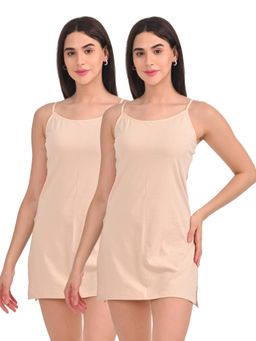 Adira - Beige Kurti Camisole (Pack of 2)