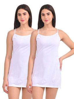Adira - White Kurti Camisole (Pack of 2)