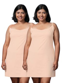 Adira - Beige Plus Size Kurti Camisole (Pack of 2)