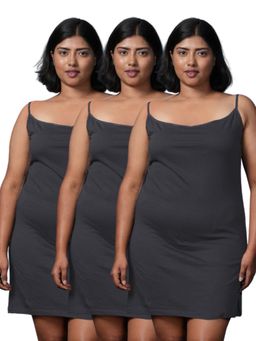 Adira - Black Plus Size Kurti Camisole (Pack of 3)