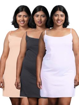 Adira - Multi-Color Plus Size Kurti Camisole (Pack of 3)