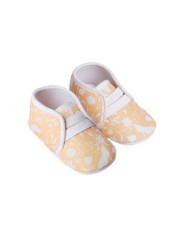 Coco Candy - Yellow Floral Print Kids Booties