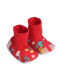 Coco Candy - Red Kids Animal Print Booties
