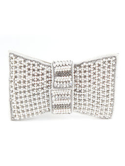 Odette - White Embellished Clutch