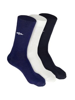 Heelium - Bamboo Crew Socks for Men - Thin & Light - 3 Pairs - Black - White - Navy Blue
