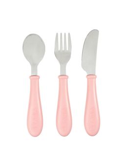 Beaba - Stainless steel training cutlery Vintage Pink - 12m+