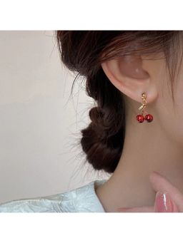 ESTAILO FASHION - Cherry Charm Drops Earrings