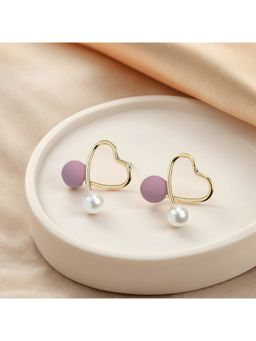 ESTAILO FASHION - Violet Love Drops Earrings