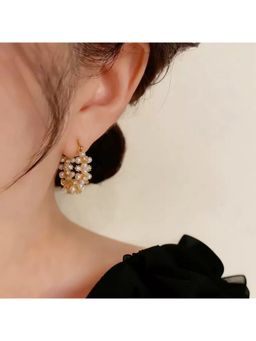 ESTAILO FASHION - Celestial Pearl Hoop Earrings