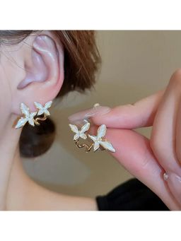 ESTAILO FASHION - Double Butterfly Stud Earrings