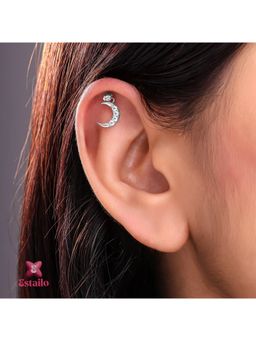 ESTAILO FASHION - Sparkle Moon Drop Ear cuff Earrings